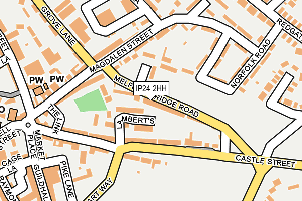 IP24 2HH map - OS OpenMap – Local (Ordnance Survey)