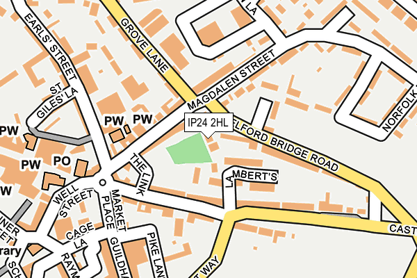 IP24 2HL map - OS OpenMap – Local (Ordnance Survey)