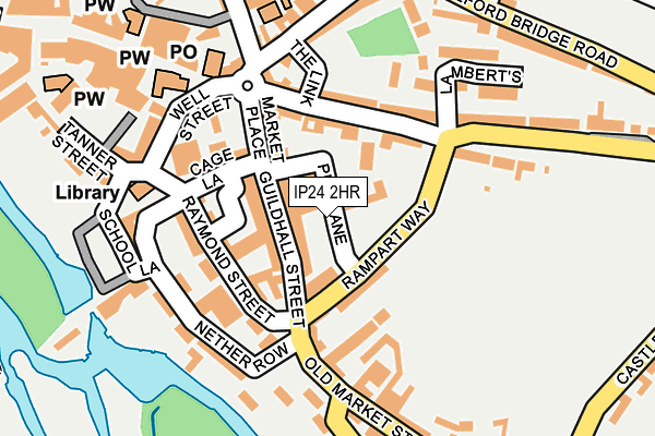 IP24 2HR map - OS OpenMap – Local (Ordnance Survey)