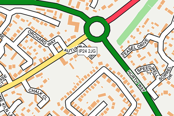 IP24 2JG map - OS OpenMap – Local (Ordnance Survey)