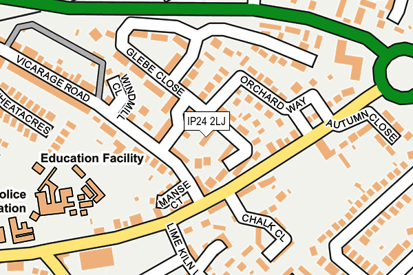 IP24 2LJ map - OS OpenMap – Local (Ordnance Survey)