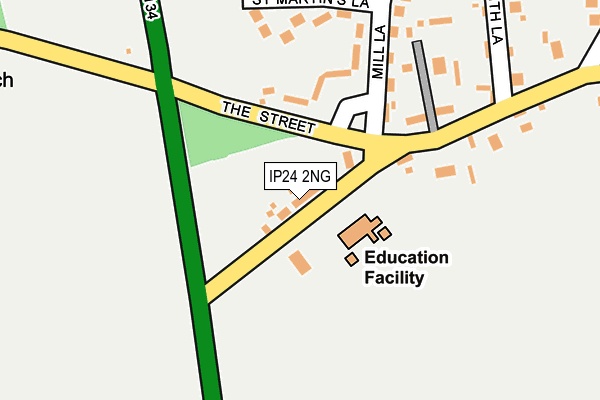 IP24 2NG map - OS OpenMap – Local (Ordnance Survey)