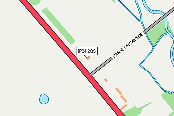 IP24 2QS map - OS OpenMap – Local (Ordnance Survey)