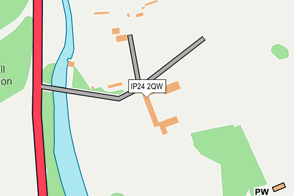 IP24 2QW map - OS OpenMap – Local (Ordnance Survey)