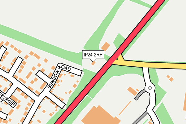 IP24 2RF map - OS OpenMap – Local (Ordnance Survey)