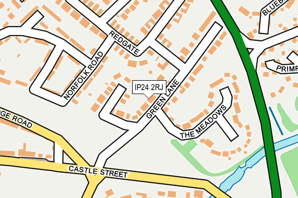 IP24 2RJ map - OS OpenMap – Local (Ordnance Survey)