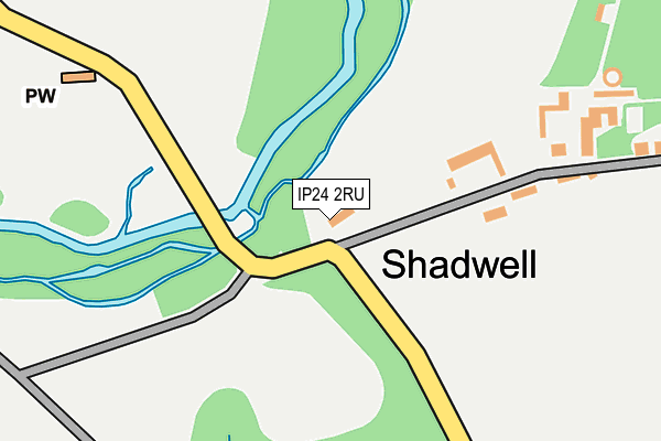 IP24 2RU map - OS OpenMap – Local (Ordnance Survey)