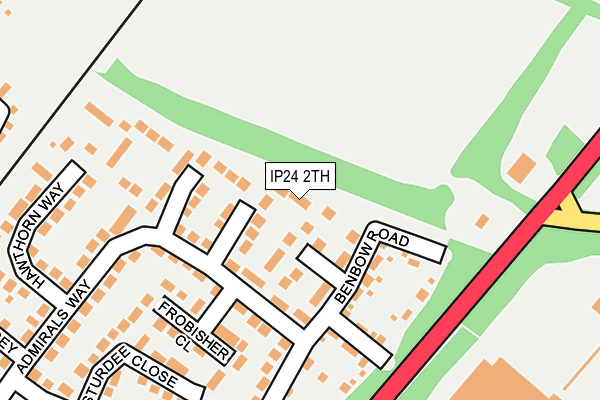 IP24 2TH map - OS OpenMap – Local (Ordnance Survey)