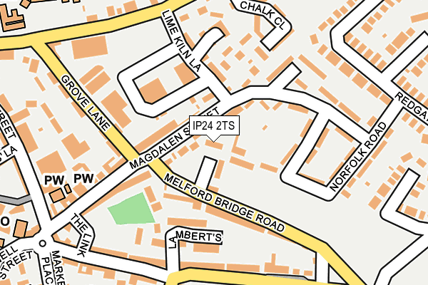IP24 2TS map - OS OpenMap – Local (Ordnance Survey)