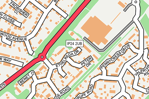 IP24 2UB map - OS OpenMap – Local (Ordnance Survey)