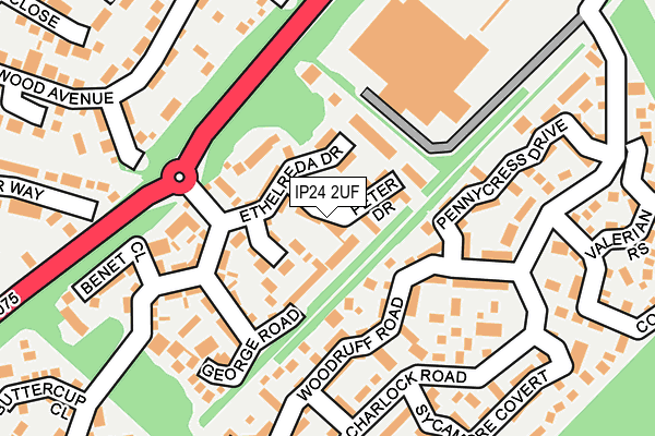 IP24 2UF map - OS OpenMap – Local (Ordnance Survey)