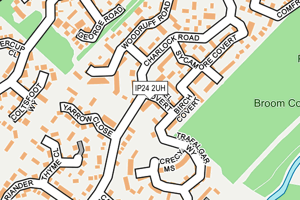 IP24 2UH map - OS OpenMap – Local (Ordnance Survey)