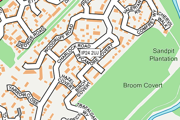 IP24 2UJ map - OS OpenMap – Local (Ordnance Survey)