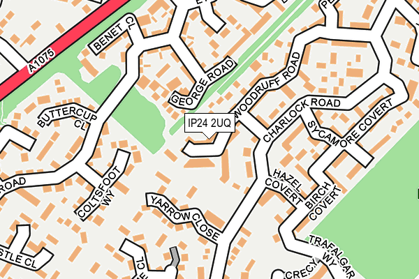 IP24 2UQ map - OS OpenMap – Local (Ordnance Survey)