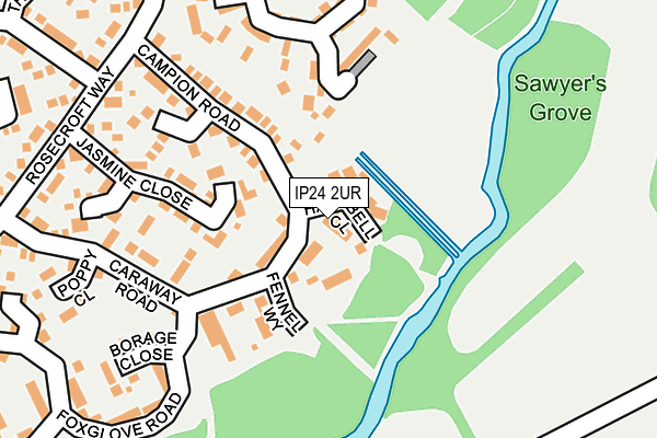 IP24 2UR map - OS OpenMap – Local (Ordnance Survey)