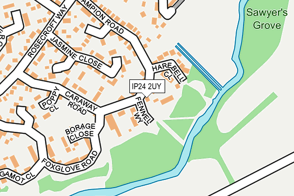 IP24 2UY map - OS OpenMap – Local (Ordnance Survey)