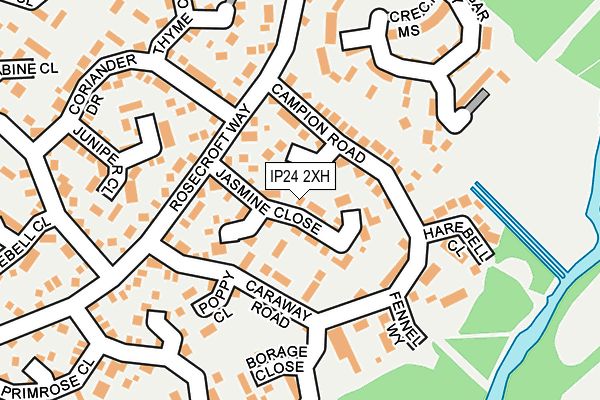 IP24 2XH map - OS OpenMap – Local (Ordnance Survey)