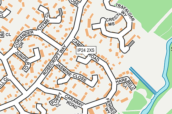 IP24 2XS map - OS OpenMap – Local (Ordnance Survey)