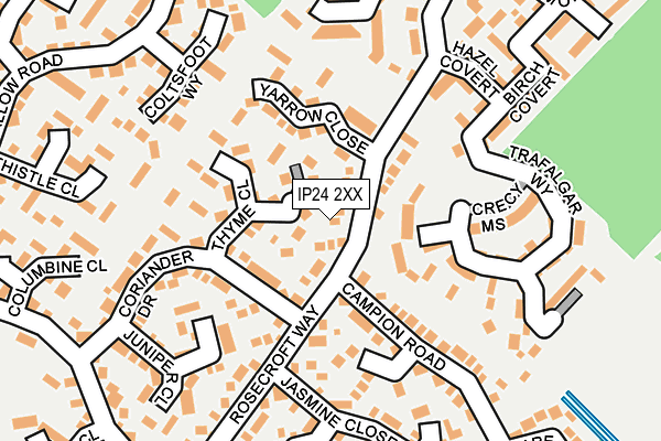 IP24 2XX map - OS OpenMap – Local (Ordnance Survey)