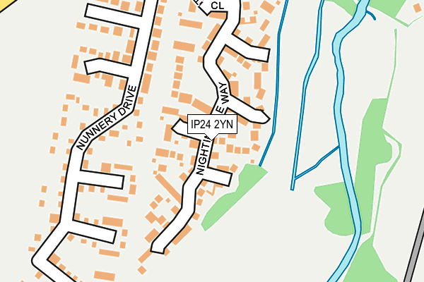 IP24 2YN map - OS OpenMap – Local (Ordnance Survey)