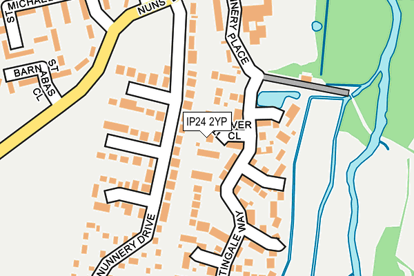 IP24 2YP map - OS OpenMap – Local (Ordnance Survey)