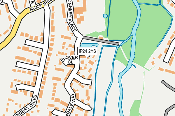 IP24 2YS map - OS OpenMap – Local (Ordnance Survey)