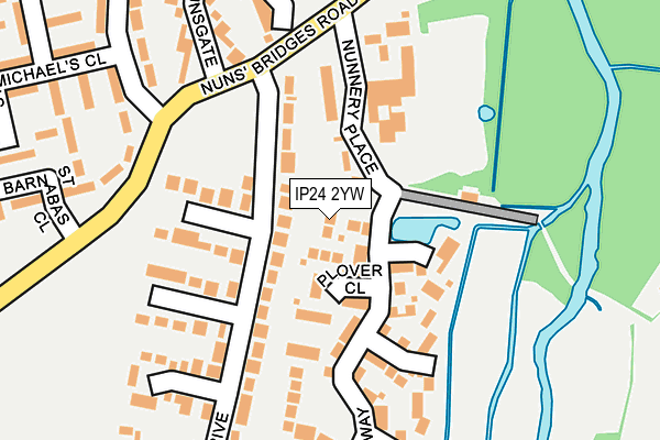 IP24 2YW map - OS OpenMap – Local (Ordnance Survey)
