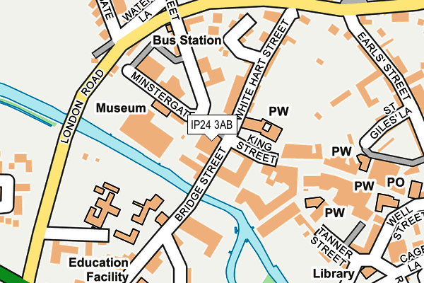 IP24 3AB map - OS OpenMap – Local (Ordnance Survey)