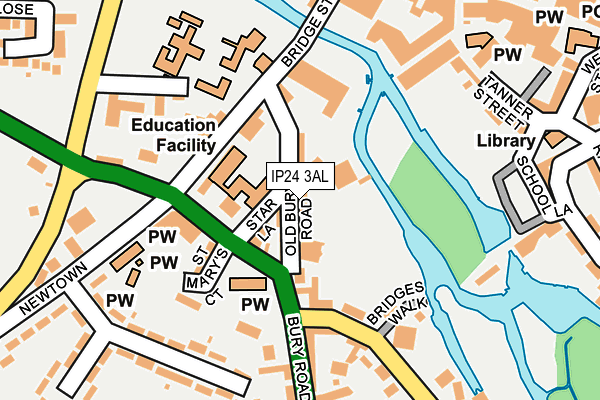 IP24 3AL map - OS OpenMap – Local (Ordnance Survey)