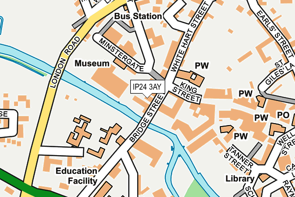 IP24 3AY map - OS OpenMap – Local (Ordnance Survey)