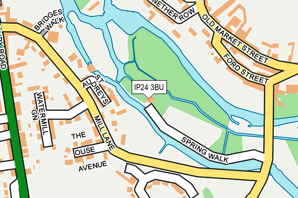 IP24 3BU map - OS OpenMap – Local (Ordnance Survey)