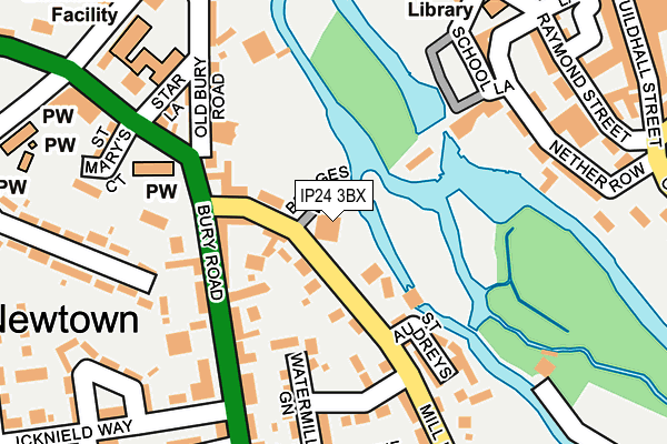 IP24 3BX map - OS OpenMap – Local (Ordnance Survey)