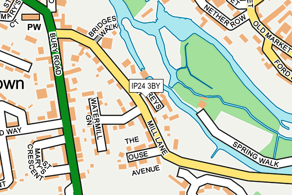 IP24 3BY map - OS OpenMap – Local (Ordnance Survey)