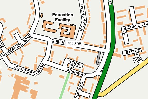 IP24 3DR map - OS OpenMap – Local (Ordnance Survey)