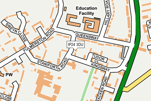 IP24 3DU map - OS OpenMap – Local (Ordnance Survey)