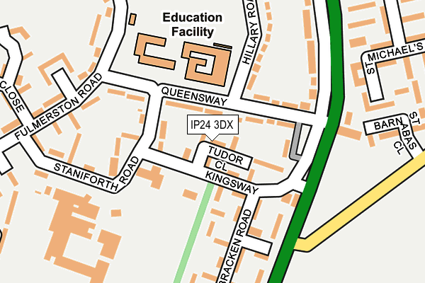 IP24 3DX map - OS OpenMap – Local (Ordnance Survey)