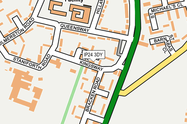 IP24 3DY map - OS OpenMap – Local (Ordnance Survey)