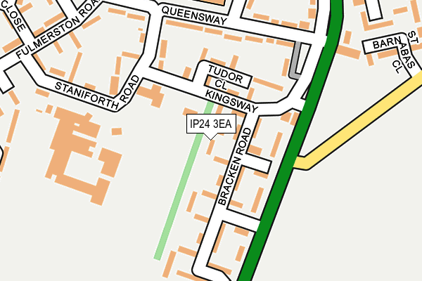 IP24 3EA map - OS OpenMap – Local (Ordnance Survey)