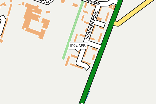 IP24 3EB map - OS OpenMap – Local (Ordnance Survey)