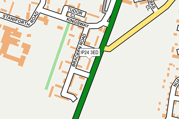 IP24 3ED map - OS OpenMap – Local (Ordnance Survey)