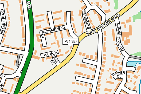 IP24 3EF map - OS OpenMap – Local (Ordnance Survey)