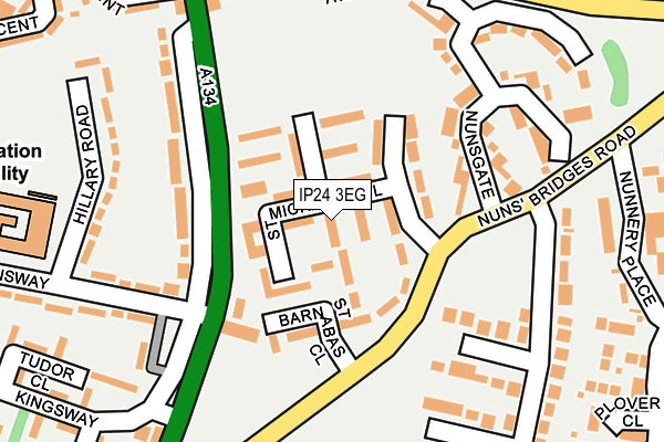 IP24 3EG map - OS OpenMap – Local (Ordnance Survey)