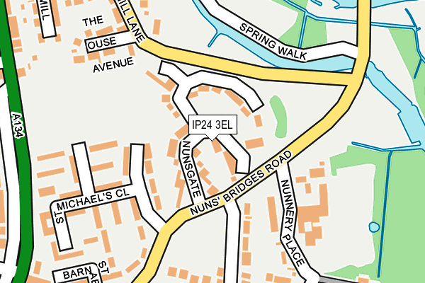 IP24 3EL map - OS OpenMap – Local (Ordnance Survey)