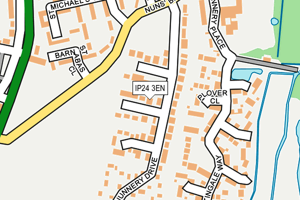 IP24 3EN map - OS OpenMap – Local (Ordnance Survey)
