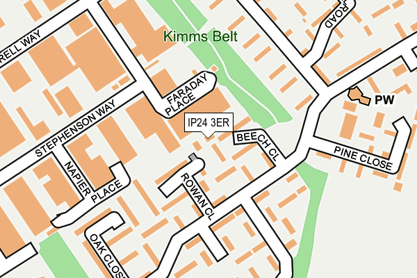 IP24 3ER map - OS OpenMap – Local (Ordnance Survey)