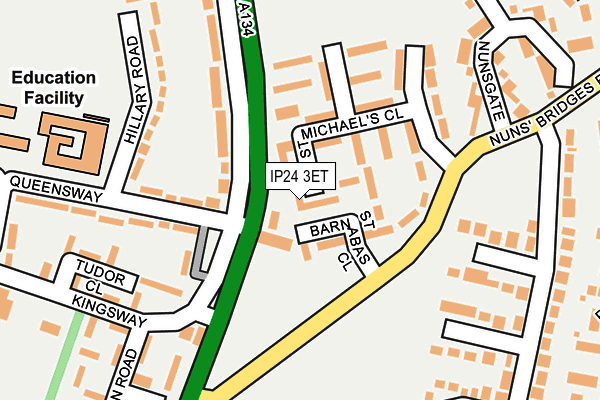 IP24 3ET map - OS OpenMap – Local (Ordnance Survey)