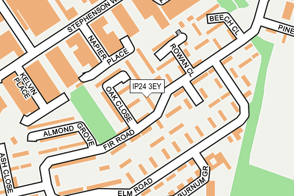 IP24 3EY map - OS OpenMap – Local (Ordnance Survey)
