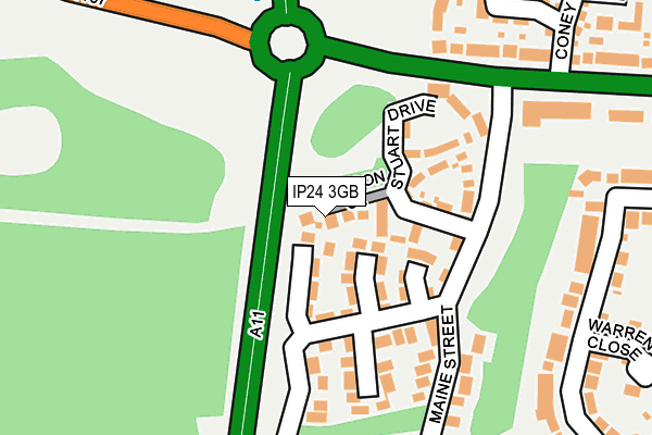 IP24 3GB map - OS OpenMap – Local (Ordnance Survey)