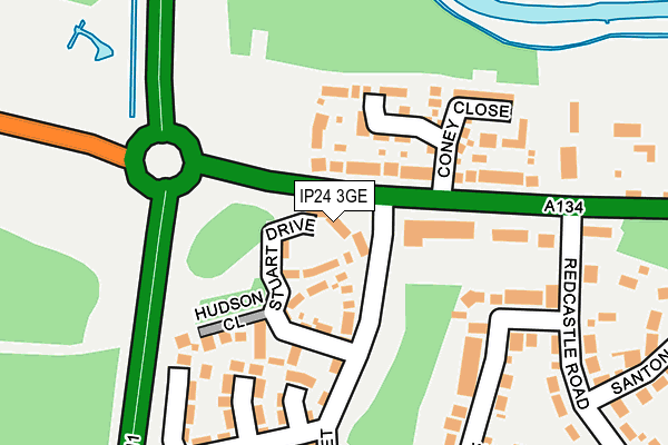 IP24 3GE map - OS OpenMap – Local (Ordnance Survey)