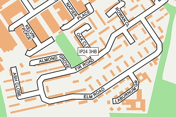 IP24 3HB map - OS OpenMap – Local (Ordnance Survey)
